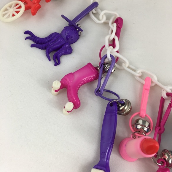 Vintage Jewelry Vintage Plastic Bell Charm White Chain Necklace Poshmark